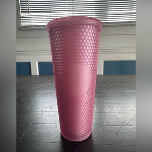 Used light pink studded Starbucks tumbler 24 oz
